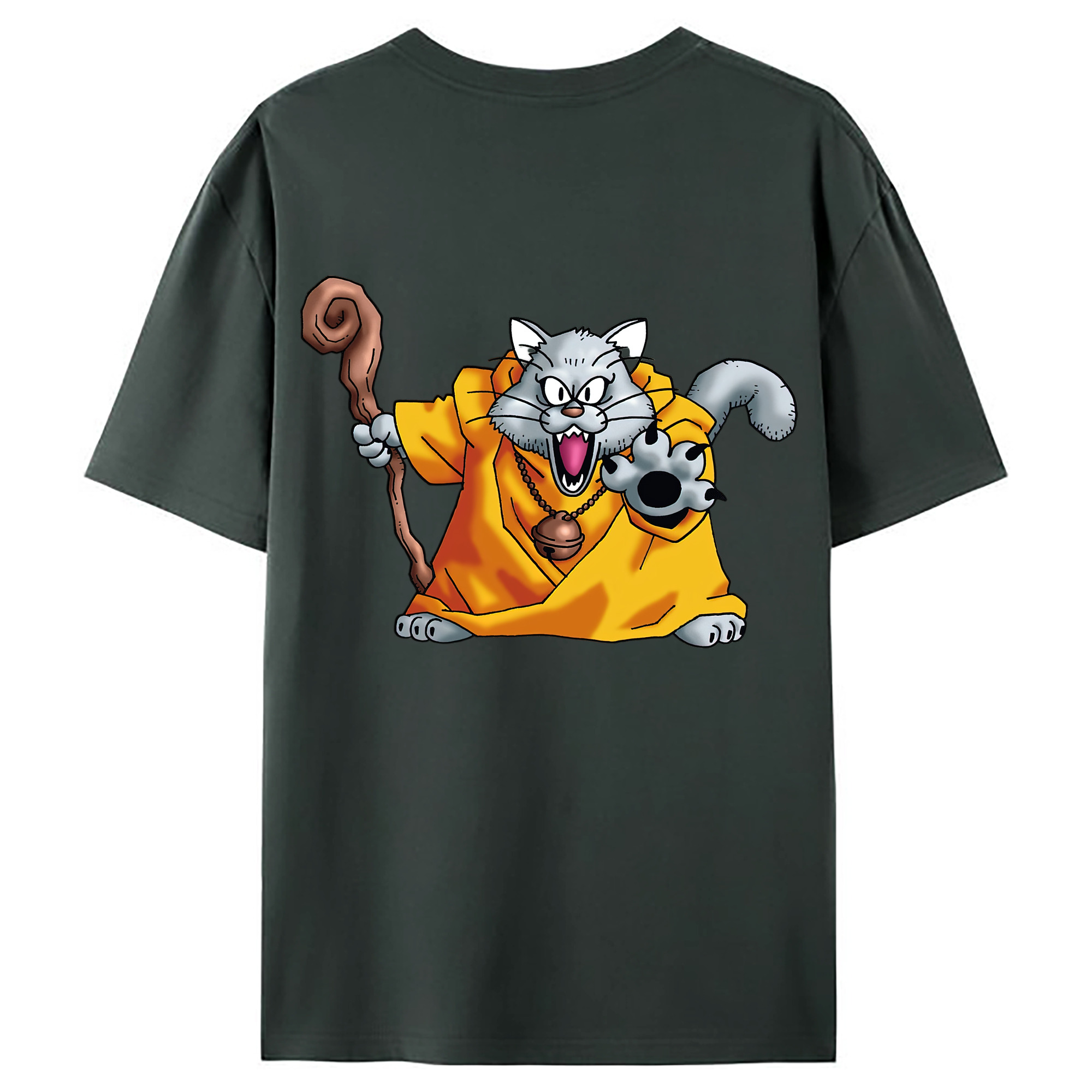 （画像用） ドラゴンクエスト Doragon Kuesuto Dragon Quest 綿100％ メンズ半袖Tシャツ（バックプリント） 通気性
